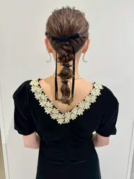 推し活前のヘアアレンジ🩵