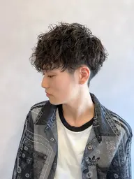 トレンドメンズパーマ【ツイスト◇波巻き◇縦落ちスパイラル】メンズスタイルカット+メンズパーマ