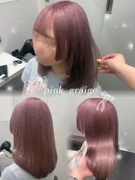 🌼期間限定🌼リタッチブリーチ+透明感カラー+3Stepトリートメント+かわいくコテ巻きします💞