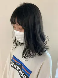 【なんちゃって黒染めカラー🖤】カット×真っ黒ではなく透明感のあるダークトーンカラー × プチトリートメント✨