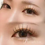フラットラッシュ120本✨️ほどよく盛れて人気の本数❣️自まつ毛に濃さを出すならこのメニュー☪️