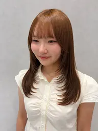【赤み消しベージュ系🇰🇷🌱‬‪】ブリーチなしダブルカラー＋毛先カット