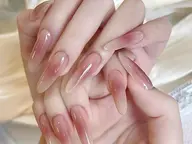 ピンクほっぺ風チークネイル☆ オフィスネイル*可愛い指先へ♪ ¥6690