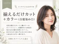 カラー(白髪染め◎) +揃えるだけカット