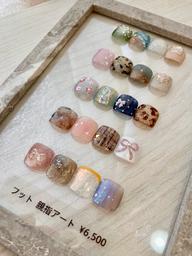 【フット オフなし】親指アート＋ワンカラー60分(親指アートサンプルの中から1種類お選び頂けます)※カラー変更可