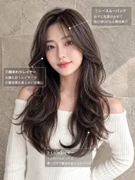 【ご新規様限定‼️✨】小顔に見える韓国レイヤーカット✂️+極上ヘッドスパ(15分)🫧🦋ご新規様限定