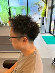 カット➕ポイントパーマ➕眉カット