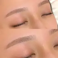 1時間でできるメニュー内でのビフォーアフターをとらせていただきたいです。wax+(間引き、まゆカラー、エイチビーエル)