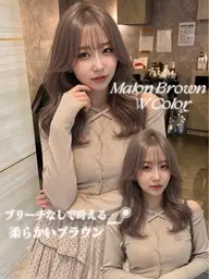 《🎀人気ナンバーワン❣️🎀》✨ブリーチなし✨🎀韓国風艶髪カラー🎀/うる艶ワンカラー+1stepトリートメント✨