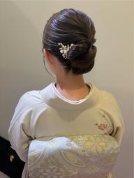 ［10:00以降］30分ヘアセット＋訪問着お着付け(二重太鼓のみ)¥11,500