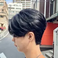 曲がる縮毛矯正+メンズカット ¥18000