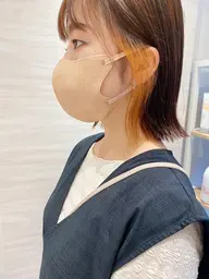 【流行No.1】カット+透明感カラー+イヤリングカラー+前処理トリートメント
