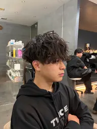 波巻きパーマ