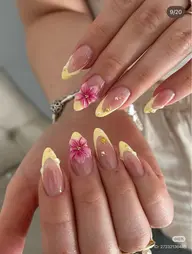 🉐3D花系デザイン(2本)💅10本長さだし🉐やり放題120分、手作りデザイン🌷🌸