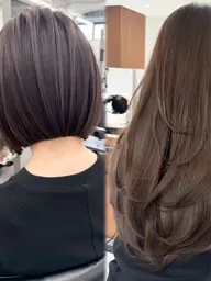 👻ボブカット、レイヤーカット限定➕艶カラー❗️
