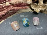【オフ・ケア込み】🧜🏻♀️フット🌸親指アートコース(オフなしの場合はコメントお願い致します)