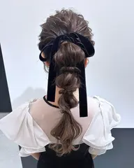 セット(ポニーテール編みおろし)&トリートメント