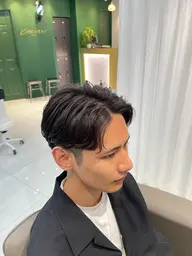メンズカット+コスメパーマ+シェービング+眉カット+えりそり+マッサージ