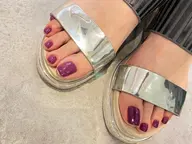 【foot】ワンカラー　付け替えオフ込み/甘皮ケア付