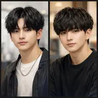 【U40撮影限定メニュー📷】１日１名限定🎥、メンズカット＋コスメパーマ＋炭酸泉