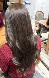 【ご新規様限定】透明感ダブルカラー(ブリーチなし)+水素トリートメント✨️
