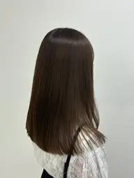 髪質改善ストレート+艶感カラー+カット