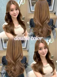 【9月22日18時限定❤️】メンテナンスカット✂️➕ブリーチなしダブルカラー➕うる艶トリートメント🫧ロング料金なし🍓