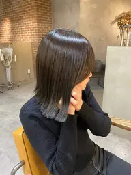 似合わせ小顔カット + 艶感カラー + クイックトリートメント🧴🫧