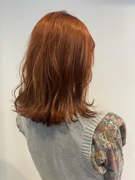 骨格修正カット+(ケアブリーチ込)ダブルカラー+ベーストリートメント
