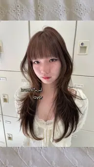 レイヤーカット+ワンカラー+炭酸スパ+コテ巻orストレート