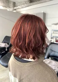 🌻夏大人気🌻🧡暖色カラー🧡+コーティングトリートメント🎵前髪+顔周り無料カット付✂️土日+500円