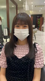 【艶々全体のストレートパーマ】