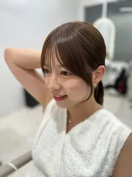 【期間限定🌸】前髪カット＋透明感カラー＋ケラチントリートメント