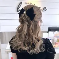 ヘアセット+前髪、おくれ毛カット