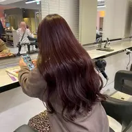 【🥀王道ワインレッド🥀】ブリーチなしワンカラーでできる王道可愛いワインレッドカラー✨️