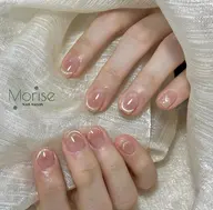⭐️大人気⭐️チークネイルベース×マグネットフレンチネイル🧸 お好きなストーン or パール10個付き