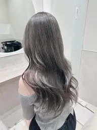 🍇【ブリーチ/リタッチのみ】+カラー+カット+トリートメント🌟※リタッチ2cm以下※
