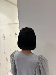 💜ボブカット+ブリーチなしカラー+プチトリートメント