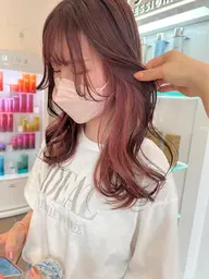 【チラッと見える👀】👗カット + インナーブリーチ/カラー👗