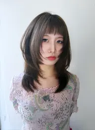 レイヤーカット＋ワンカラー＋炭酸スパ＋コテ巻orストレート👗🩵