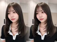 【平日限定】SNS動画撮影可能な方に限り･:*+.レイヤーカット（ミディアム​〜​ロングヘアのみ）➕トリートメント