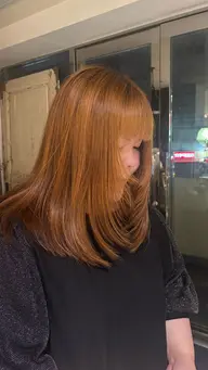【✴︎ダメージ補修✴︎】カット+ワンカラー+内部補正トリートメントM🩵