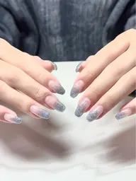 ハンドネイル 🌟（オフなし）ラメグラデーション🌟