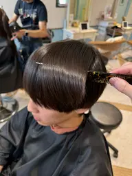【メンズ縮毛矯正✨️】メンズカット+ナチュラル縮毛矯正+髪質改善トリートメント+スタイリング🔥
