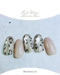 秋冬♡大人レオパード×シルバーネイル🐆【オフなし】
