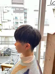 【メンズカット+縮毛矯正】