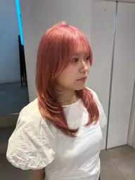 【⚡️リタッチ➕オンカラー🎀】ブリーチありダブルカラー（+¥1650でケアブリーチ変更🉑）艶トリートメント付🫧