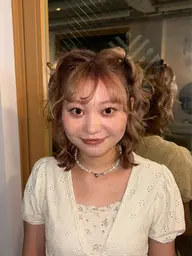 ミニモ学割under40夏休み期間限定🌻【ブリーチあり】ダブルケアカラー+CMCトリートメント🍀