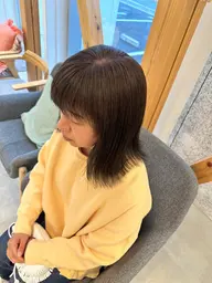 【三好の白髪ぼかしハイライト】カラー+髪質改善トステア+白髪ぼかしハイライト