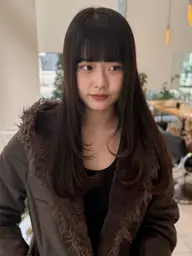 【朝ラクヘア🌿‬】似合わせカット➕透明感カラー➕トリートメント (学割¥11960) ⚠︎ショート不可